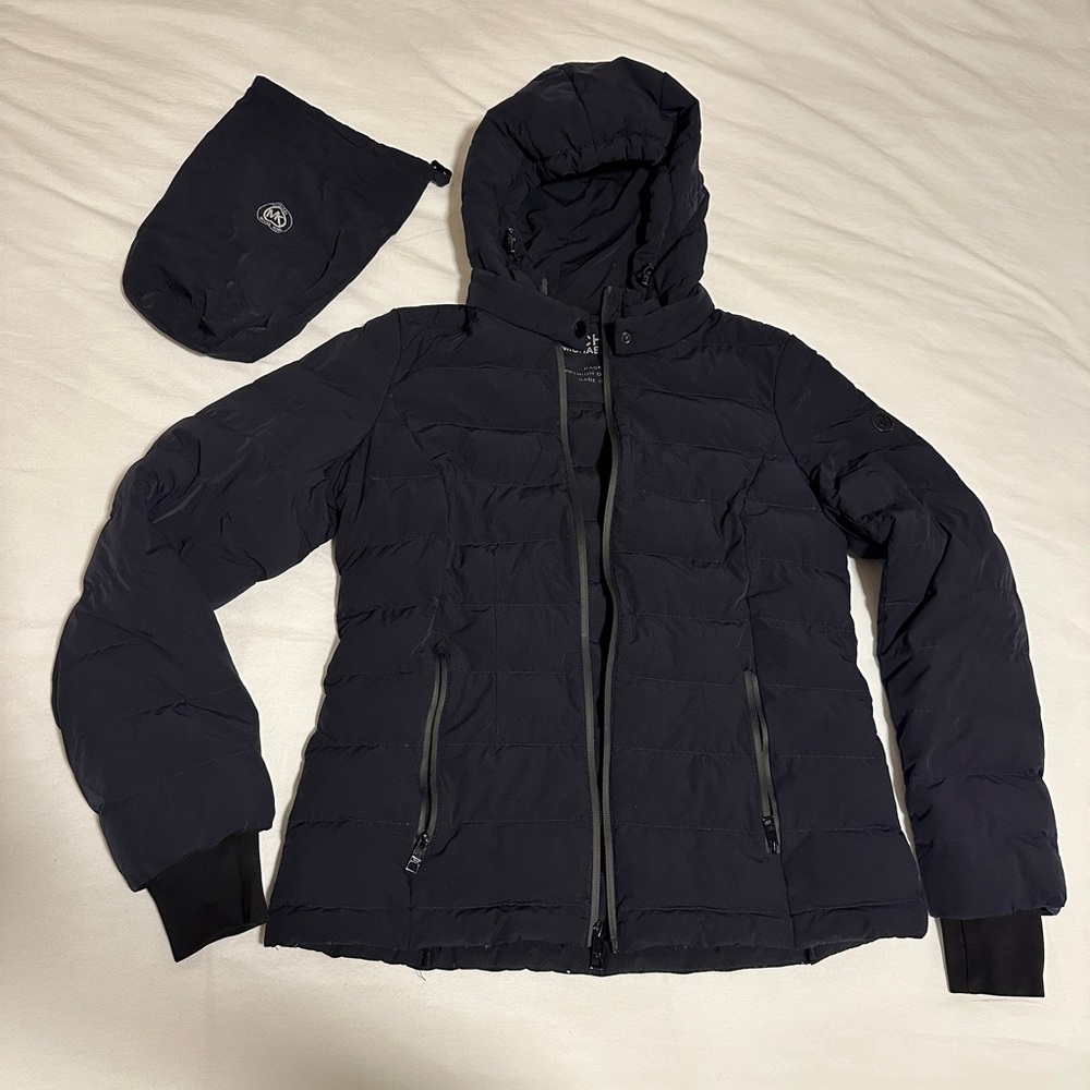 Michael Kors Packable Premium Down Blend Jacket Size Small Navy